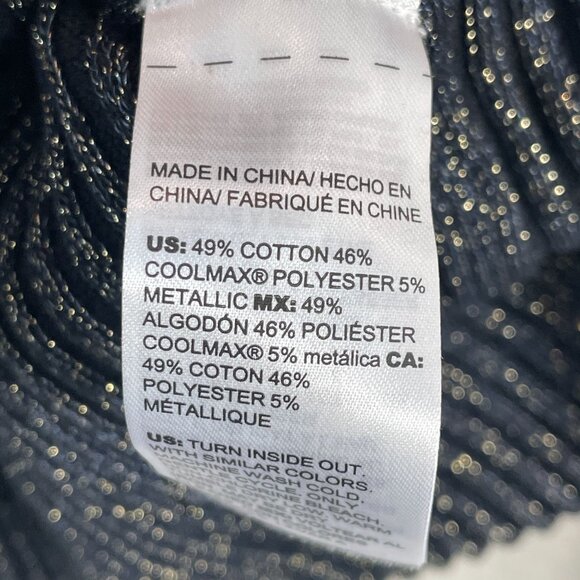 NEW Chicos Womens XL Metallic Lurex Ribbed Coolmax Turtleneck Pullover Sweater - Picture 6 of 13